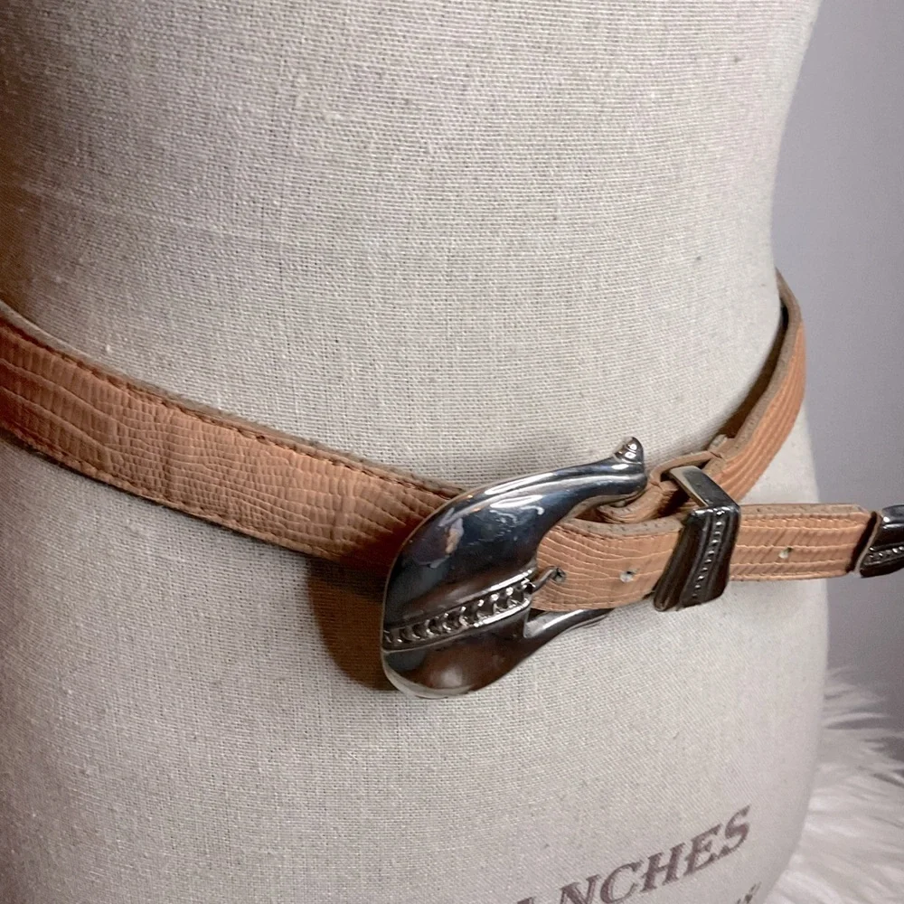 Vintage Tan Western Belt S/M